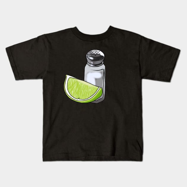 Tequila, Lime & Salt Kids T-Shirt by TequilaBlockingbird